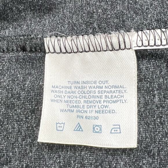 Lands End Womens Mock Neck Midi Dress Stretch Nylon Dark Heather Gray Size L - Picture 8 of 9